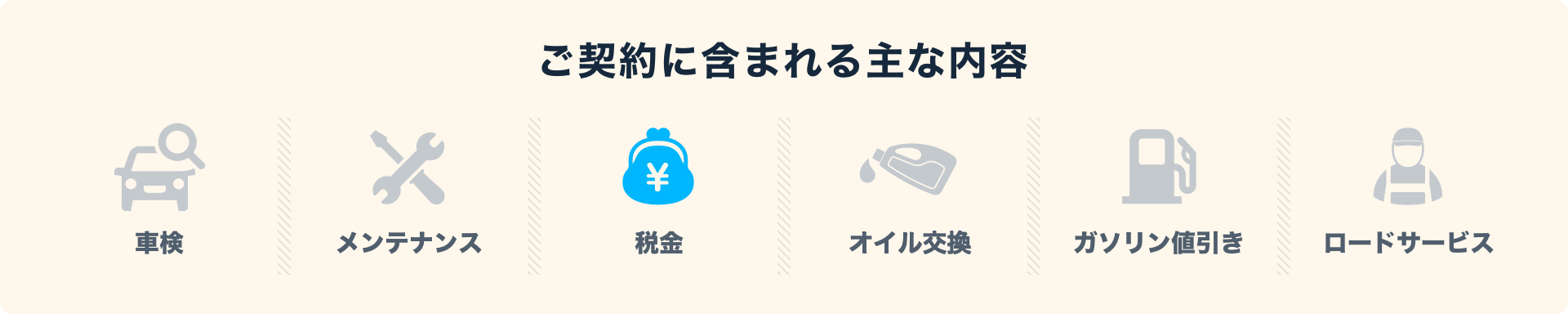 ご契約に含まれる主な内容