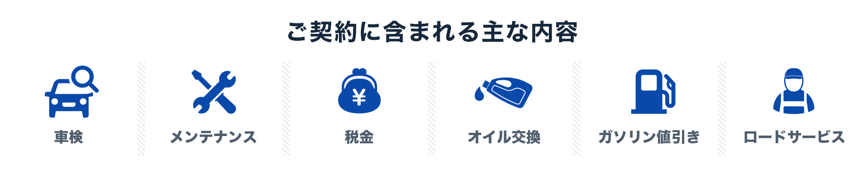 ご契約に含まれる主な内容